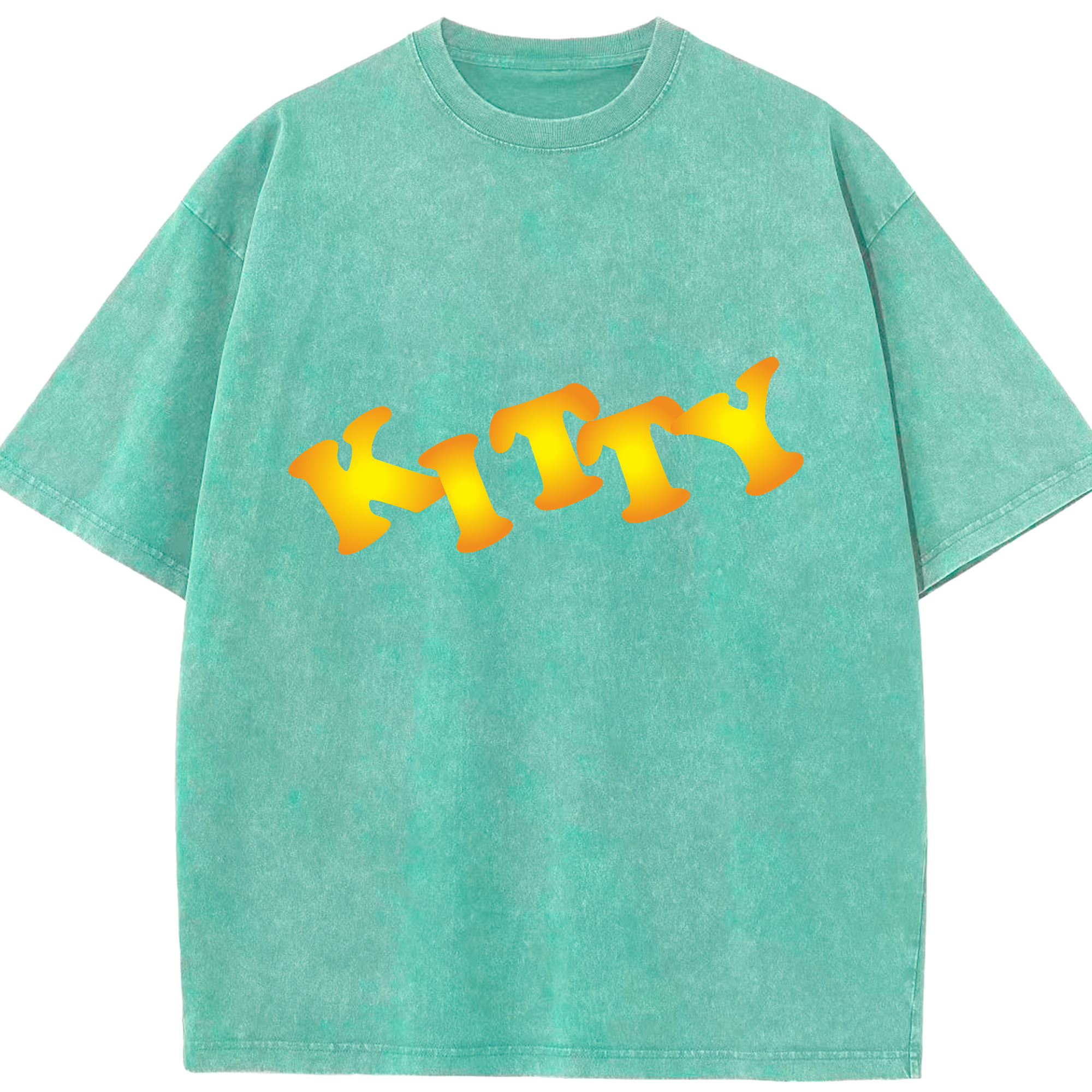 （画像用） Hello Kitty ハローキティ 綿100% ヴィンテージ風 半袖Tシャツ（フロントプリント）